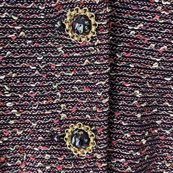 St. John Collection Tweed Blazer Jacket Texture Knit Multicolor - Picture 7 of 11